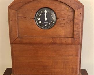$45 Vintage clock.  11.25" H, 8.5" W, 2.5" D.  