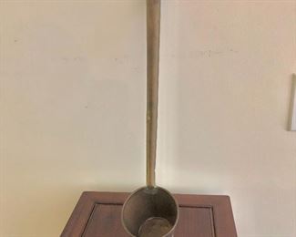 $25  Brass scooper with handle.  17" L.  