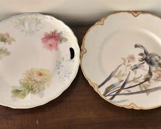 $10 ea Vintage dishes.  Left: approx 9.25" diam.  Right: Haviland approx 9.5" diam.  