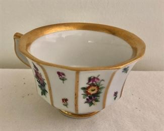 $20  Royal Copenhagen floral gold rimmed cup 