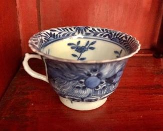 $45 Blue and white porcelain cup 