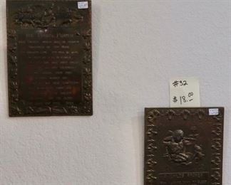 #32- A Childs Prayer Plaque $18.00 #33 The Lords Prayer Plaque $18.00