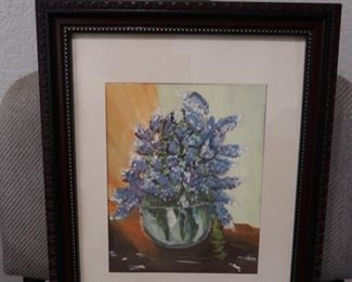 #31- Nice framed and matted art piece $20.00