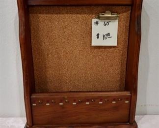 #65-Vintage Memo Cork Board $15.00 - 13x17