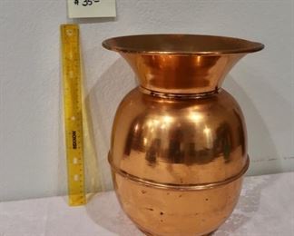 #71-Copper Spittoon $35.00 - 11.5"Ht