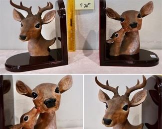 #49-Adorable Pair of Deer Bookends $20.00