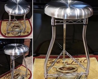 #16-Bar Stool Silver Metal (1) $20.00 - 29"Ht