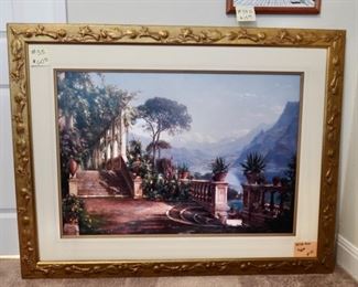 #35-Beauiful Balcony with a View Framed Art Piece $60.00 - 42x52