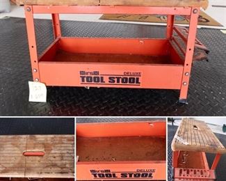 #127-Cool Vintage Hirsch Tool Stool $65.00 23x15x10