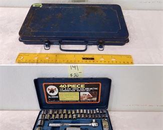 #141 Ratchet Set in Metal Case $20.00