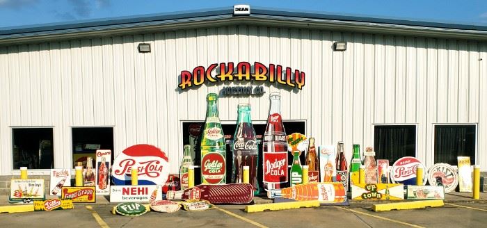 original soda pop sign collection - Oct 2nd auction