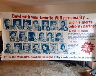 Vintage 1970s WJR radio personality promotional poster