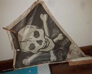 Vintage Jolly Rodger Halloween skeleton kite