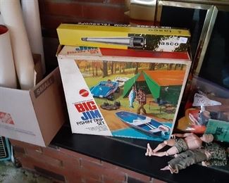 Vintage Mattel Big Jim fishing trip set