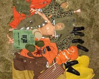 Vintage 1960s GI Joe dolls and accessories