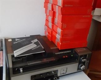 Quasar vr1000 video tape recorder with several blank tapes