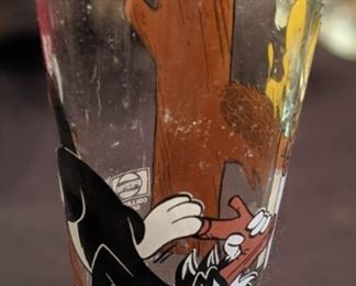 Vintage Sylvester and Tweety Glass