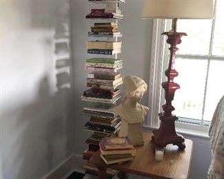 One of 2 Book Towers