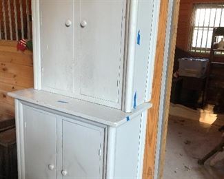 Fabulous 2 piece country cabinet