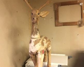Love his expression, wooden deer