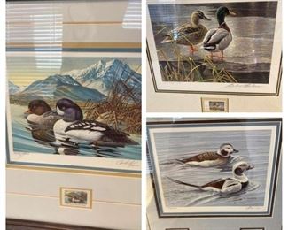 Signed duck prints