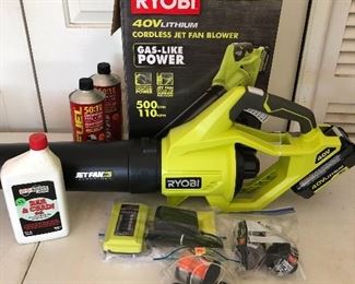 RYOBI Cordless Jet Fan Blower w/battery and charger. $75.00 