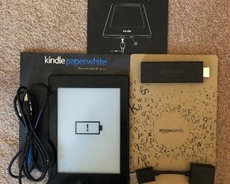 Amazon Kindle w/USB cable, charger, and adapter. 7th Gen.
