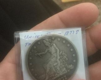 Beautiful trade dollar 1877s xf