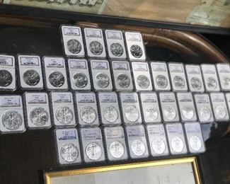 36 Full set of graded eagles
