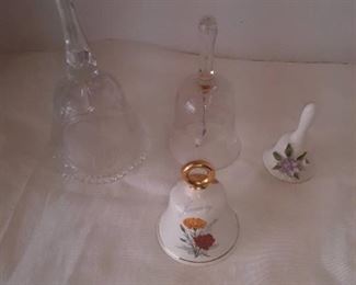 Assorted Glass & China Bells