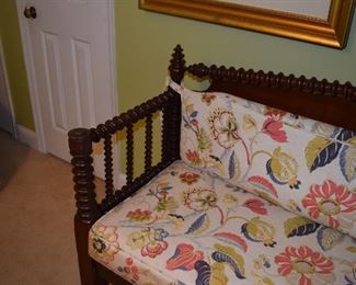 Antique Custom Upholstered Bench