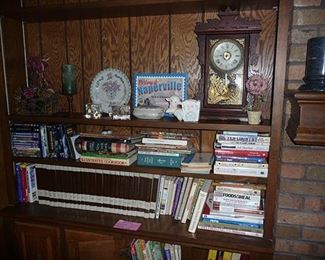 Antique Clock & Books
