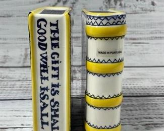 Ceramic Portuguese Flask Set of Two