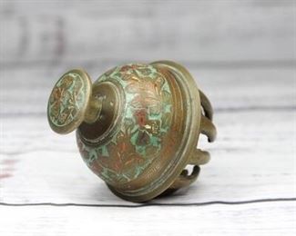 Antique Tibetan Brass Elephant Claw Bell