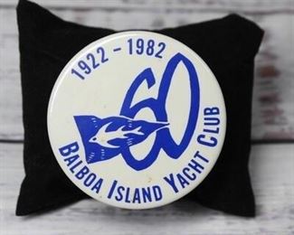 Retro Balboa Island Yacht Club Pin Button