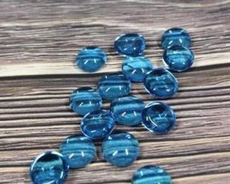 Gallon Bag of Blue Decorative Flat Glass Stone Beads