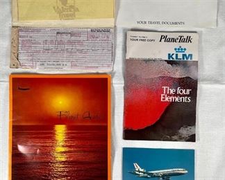 Vintage Airline Flight Guides and Misc Documents