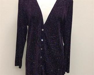 Sparkly Purple Button Up Jacket Dress
