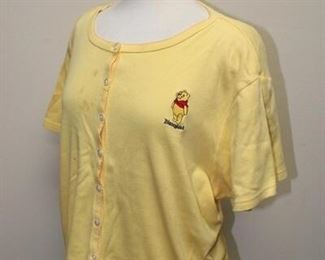 Yellow Winnie the Pooh Disneyland Button Up Shirt