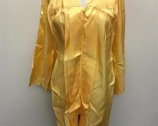 Golden Yellow Graduation Zip Front Gown