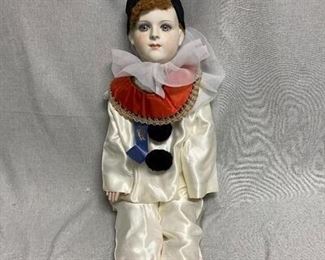Bisque Composite Clown Jester Doll Seeley Repro