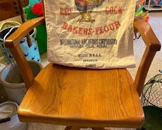 Vintage flour sack Red Cock Bakers-Flour