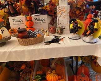 Dept. 56 Village Autumn Trees, Halloween, witches, ghost and pumpkin decor