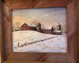 Rustic farmhouse canvas 