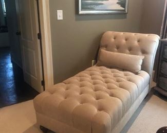 Almost brand new white chaise lounge--