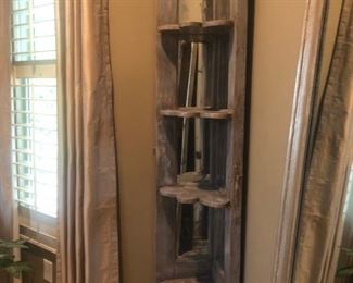 Corner mirrored shelf---