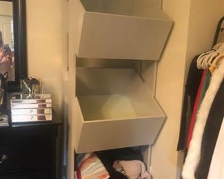 3 large handmade wooden storage bins--