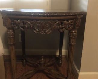 Wooden round side table--