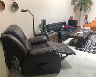 Leather recliner 