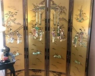 Gorgeous Four panel Asian Screen 